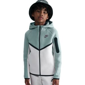 Nike Sportswear Tech Fleece Vest Kids Grijsgroen Wit Zwart