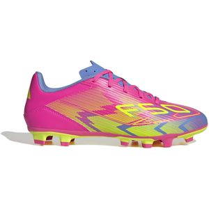 adidas F50 Club Gras / Kunstgras Voetbalschoenen (MG) Roze Neongeel Blauw