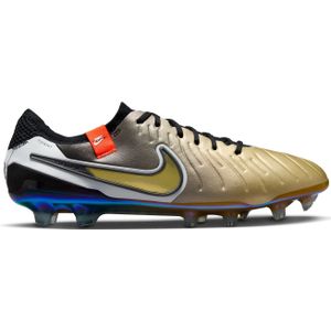 Nike Tiempo Legend 10 Elite Gras Voetbalschoenen (FG) Goud Zwart Wit