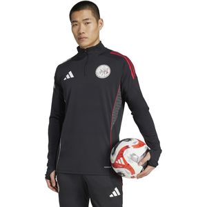 adidas Ajax Trainingstrui 1/4-Zip 2025-2026 Zwart Wit Rood