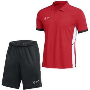 Nike Academy 25 Polo Trainingsset Rood Zwart Wit
