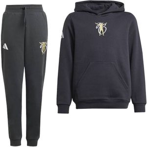 adidas Jude Bellingham Trainingspak Hooded 2024-2025 Kids Donkergrijs Wit Goud