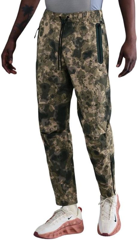 Nike - Sportswear Tech Woven - Joggingbroek - Olijfgroen - Zwart