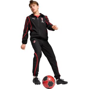 PUMA AC Milan Pre-Match Trainingspak Woven Full-Zip 2024-2025 Zwart Rood