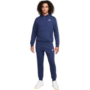 Nike Club Fleece Trainingspak Hooded Donkerblauw Wit