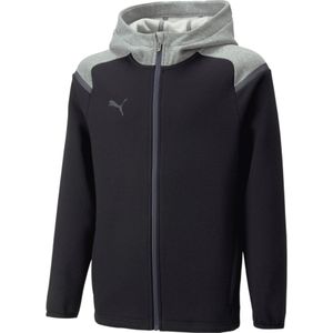 PUMA TeamCup Casual Vest Kids Zwart Grijs Donkergrijs