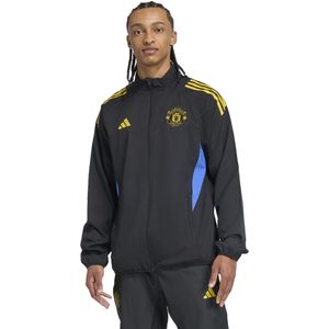 adidas - Manchester United Presentatie Trainingsjack - Zwart Blauw Geel - 2025-2026