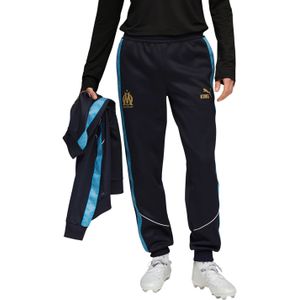 PUMA - Olympique Marseille - Trainingsbroek - Donkerblauw Lichtblauw - Gerecycled Polyester Katoen