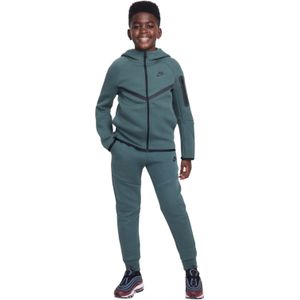 Nike Tech Fleece Sportswear Trainingspak Kids Donkergroen Zwart