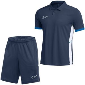 Nike Academy 25 Polo Trainingsset Kids Donkerblauw