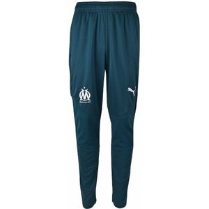 PUMA Olympique Marseille Trainingsbroek 2024-2025 Donkerblauw Wit