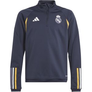 adidas Real Madrid Trainingstrui 1/4-Zip 2023-2024 Kids Donkerblauw Wit Goud