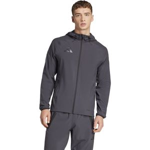 adidas Tiro 25 Vis Tech Pro Hooded Trainingsjack Donkergrijs Zwart