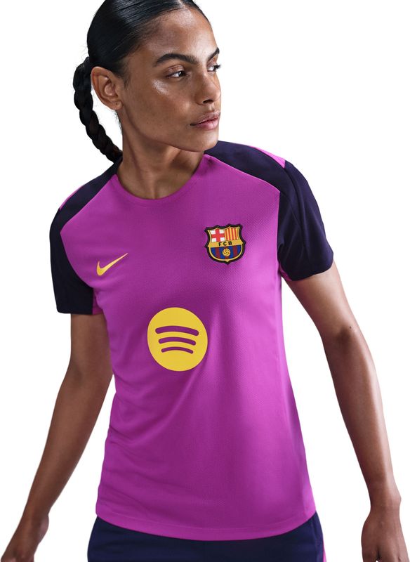 Nike - FC Barcelona Strike - Trainingsshirt - Felpaars Donkerblauw Goud - Dames