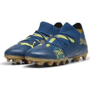 PUMA Future 7 Match BNA Gras / Kunstgras Voetbalschoenen (MG) Kids Donkerblauw Goud Geel