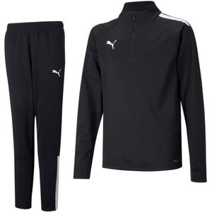 PUMA teamLIGA 1/4-Zip Trainingspak Kids Zwart Zwart