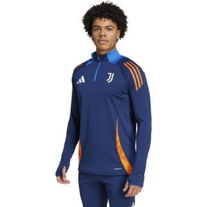 adidas Juventus Trainingstrui 1/4-Zip 2024-2025 Donkerblauw Oranje Wit