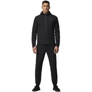 Castore Windbreaker Joggingpak Full-Zip Zwart Donkergrijs