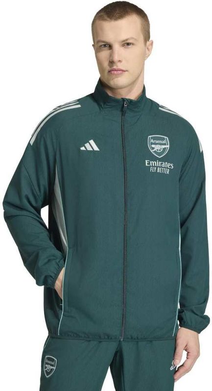 adidas Arsenal Presentatie Trainingsjack 2025-2026 Donkergroen Grijs