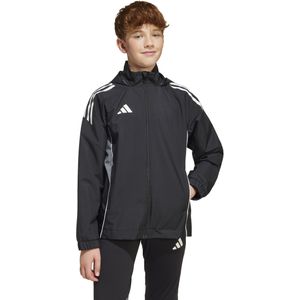 adidas Tiro 25 Competition Allweather Jacket Kids Zwart Grijs