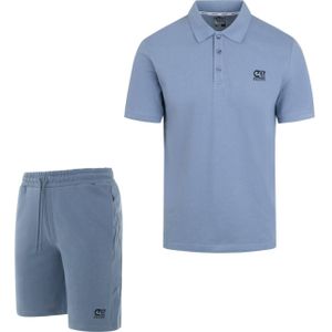 Cruyff Energized Polo Zomerset Kids Grijsblauw Zwart