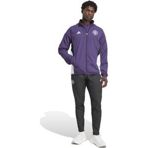 adidas Manchester United Presentatie Trainingspak Full-Zip 2025-2026 Paars Zwart Wit