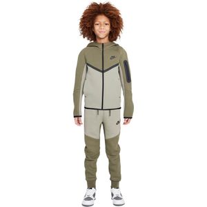 Nike Tech Fleece Sportswear Trainingspak Kids Olijfgroen Grijs Zwart