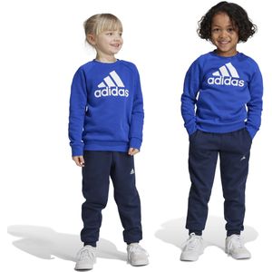 adidas Essentials Big Logo Fleece Joggingpak Kleuters/Peuters Blauw Donkerblauw Wit