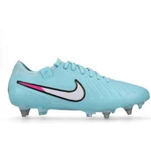 Nike Tiempo Legend 10 Elite IJzeren-Nop Voetbalschoenen (SG) Pro Player Lichtblauw Wit Felroze