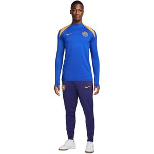 Nike Inter Milan Strike Trainingspak 1/4-Zip 2024-2025 Blauw Donkerblauw Goud