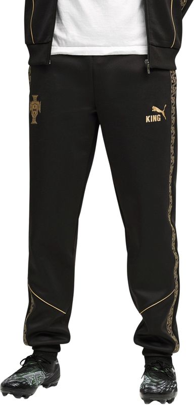 PUMA Portugal Special Edition Eusébio KING Pre-match broek voor Heren, Zwart/Goud, Maat S