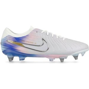 Nike Tiempo Legend 10 Elite IJzeren-Nop Voetbalschoenen (SG) Pro Player Grijs Blauw Roze