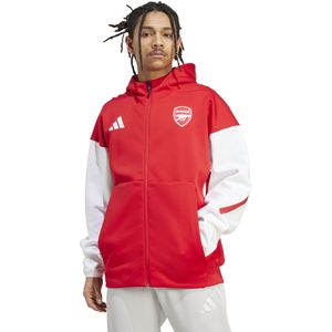 adidas - Arsenal Anthem Trainingsjack - Rood Wit - Dubbelgebreid - Vochtafvoerende AEROREADY