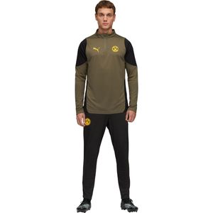 PUMA Borussia Dortmund Trainingspak 1/4-Zip 2025-2026 Olijfgroen Zwart