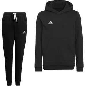 adidas Entrada 22 Sweat Hoodie Trainingspak Kids Zwart Wit