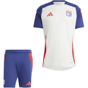 adidas Olympique Lyon Trainingsset 2024-2025 Wit Donkerblauw Rood