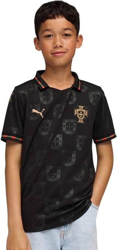 PUMA - Portugal 25/26 Special Edition Eusébio - Voetbalshirt - Zwart/Goud