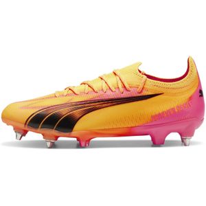 PUMA Ultra Ultimate IJzeren-Nop Voetbalschoenen (SG) Oranje Zwart Roze