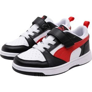 PUMA Rebound V6 Low Sneakers AC+ Kids Wit Zwart