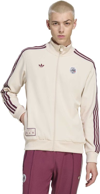 adidas - AFC Ajax Terrace Icons Track Top - Beige - Heren - Sportjack