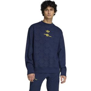adidas Arsenal Lifestyler Crew Sweater Donkerblauw Goudgeel