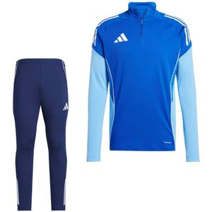 adidas Tiro 25 Competition Trainingspak 1/4-Zip Kids Blauw Lichtblauw Donkerblauw