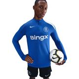 Nike - Chelsea Strike Trainingstrui - Blauw Wit - 1/4-Zip 2025-2026