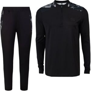 Cruyff Zircon Trainingspak 1/4-Zip Zwart