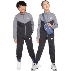 Nike Sportswear Trainingspak Full-Zip Kids Donkergrijs Grijs Wit