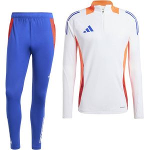 adidas Tiro 24 Trainingspak 1/4-Zip Wit Blauw Rood Oranje
