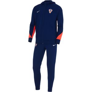 Nike Kroatië Strike Trainingspak Hooded Full-Zip 2024-2026 Donkerblauw Felrood