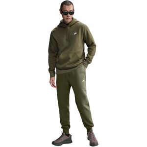 Nike Sportswear Club Fleece Joggingpak Hooded Olijfgroen Wit