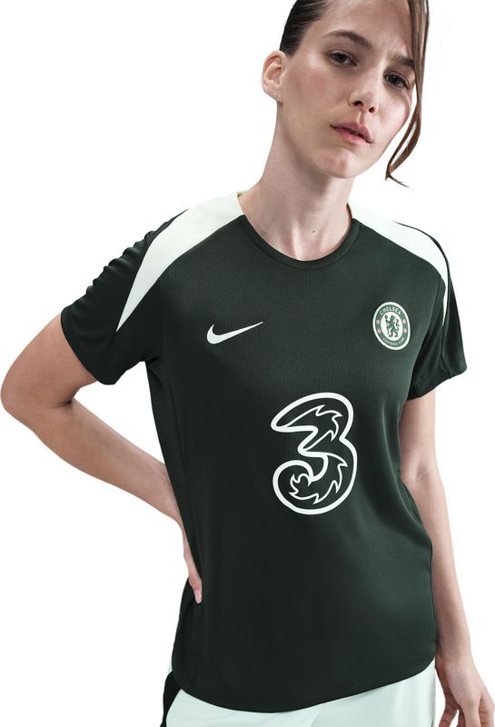 Nike - Chelsea Strike - Trainingsshirt - Donkergroen Wit - Dames