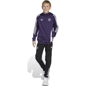 adidas Manchester United Track Trainingspak Hooded 2025-2025 Kids Paars Wit